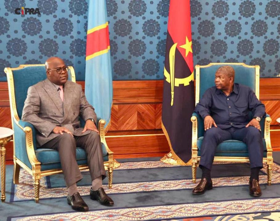 Félix Tshisekedi et son homologue angolais João Lourenço