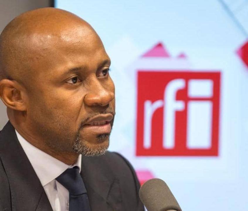 Patrick Muyaya Katembwe lors d’une interview avec la RFI