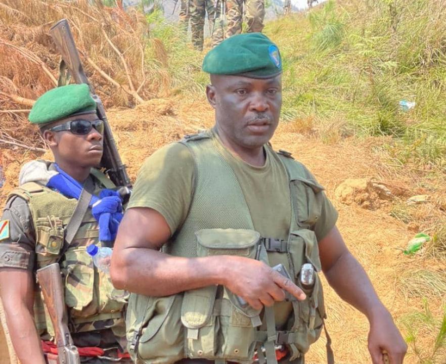 Le colonel Apoko Bangala Michel, commandant ad intérim du secteur opérationnel Sukola 2 Sud Sud-Kivu