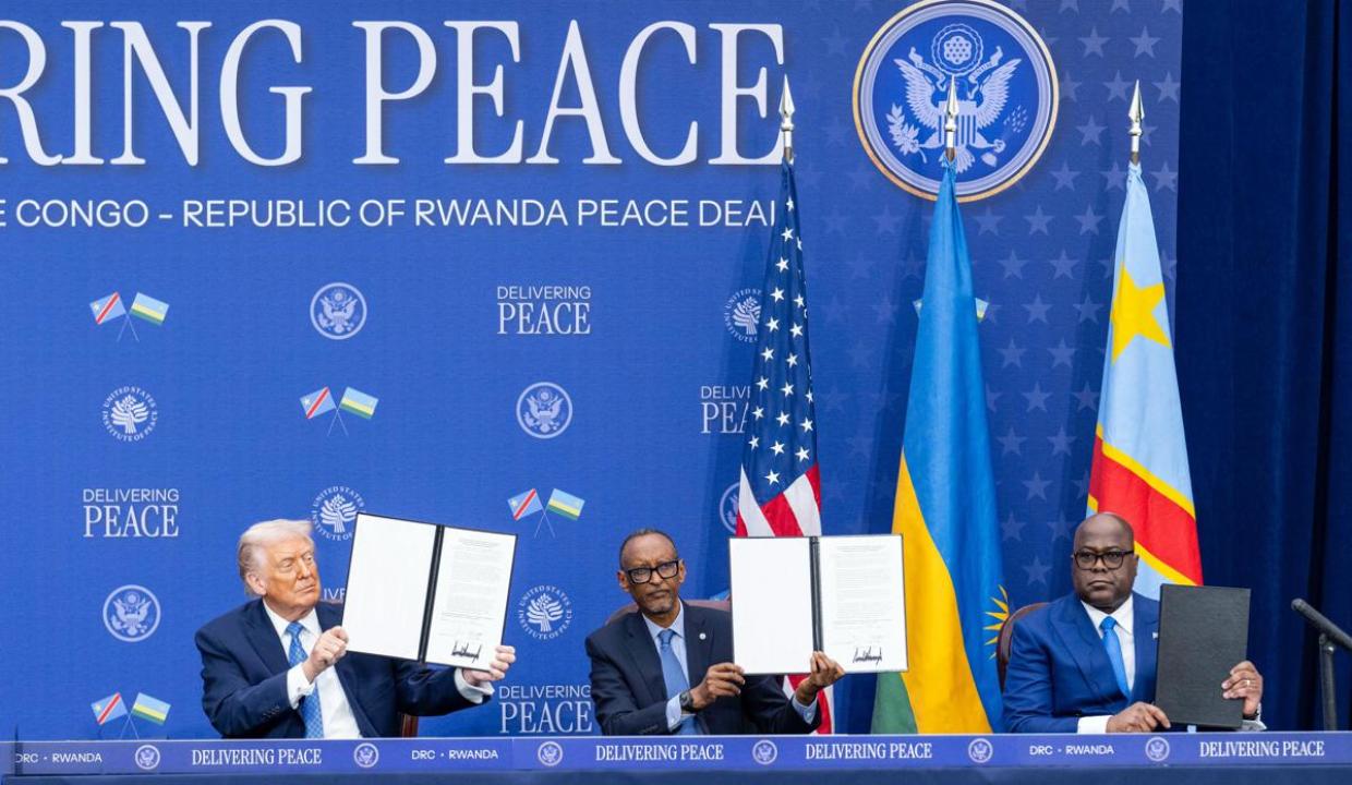 Entérinement de l’accord de paix entre la RDC et Rwanda, le 4 décembre 2025, à Washington [photo d’illustration]