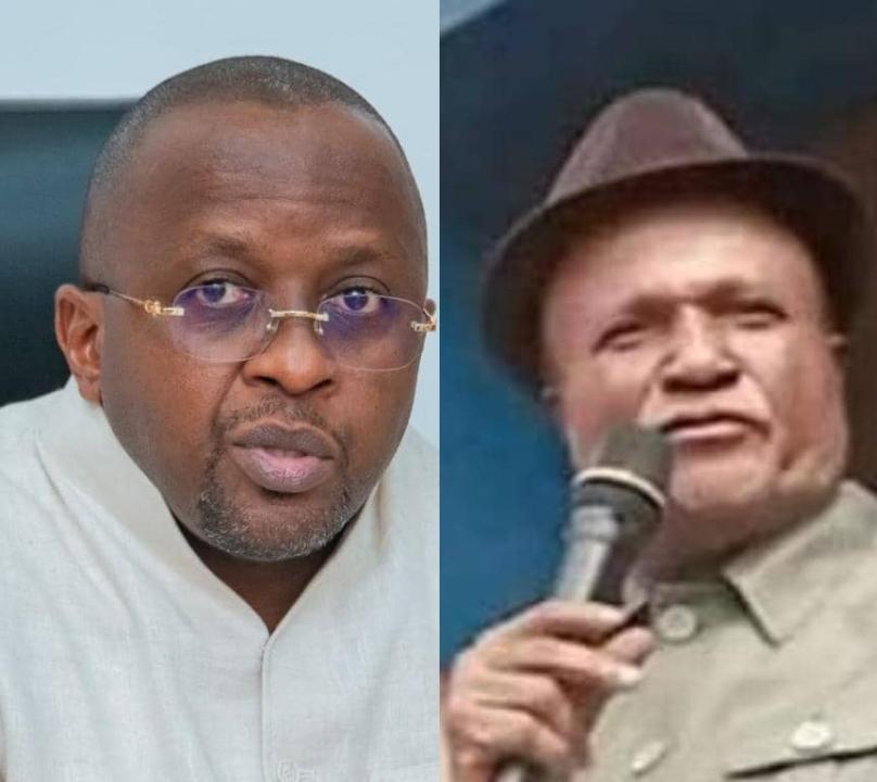 Le VPM en charge de l'intérieur Jacquemain Shabani et le gouverneur du Sud-Ubangi Mobonga Lobo Michée