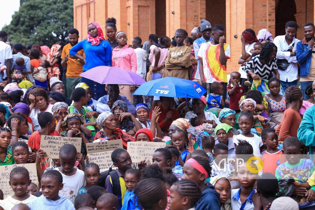 Des déplacés du Kivu manifestent à Lubumbashi pour dénoncer leurs conditions de vie