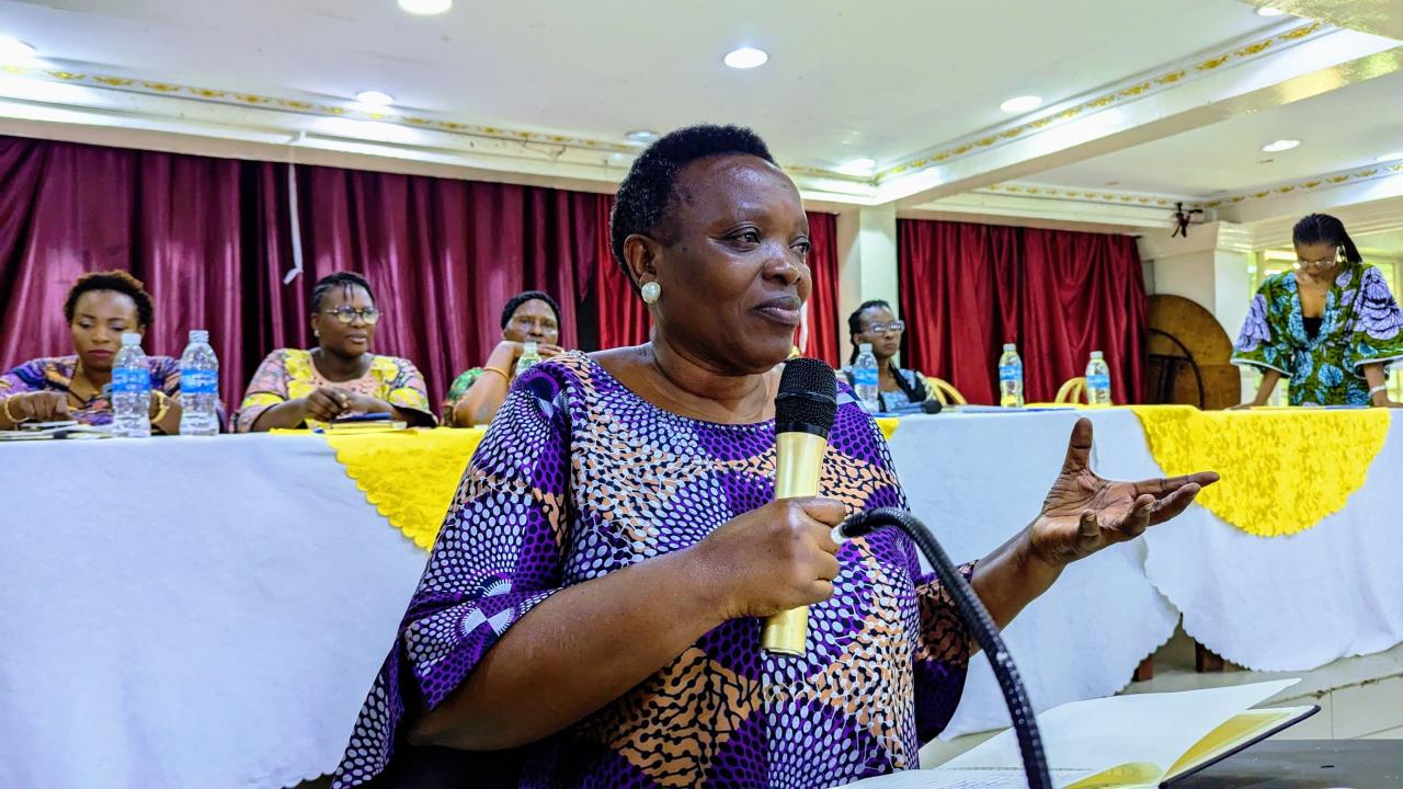 Liberata Buratwa Rubumba, présidente du Réseau des femmes ambassadrices et médiatrices de territoires pour la paix, au Nord-Kivu