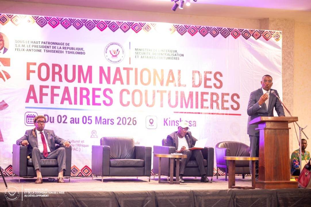 Intervention du ministre Guylain Nyembo lors du Forum National des Affaires Coutumières