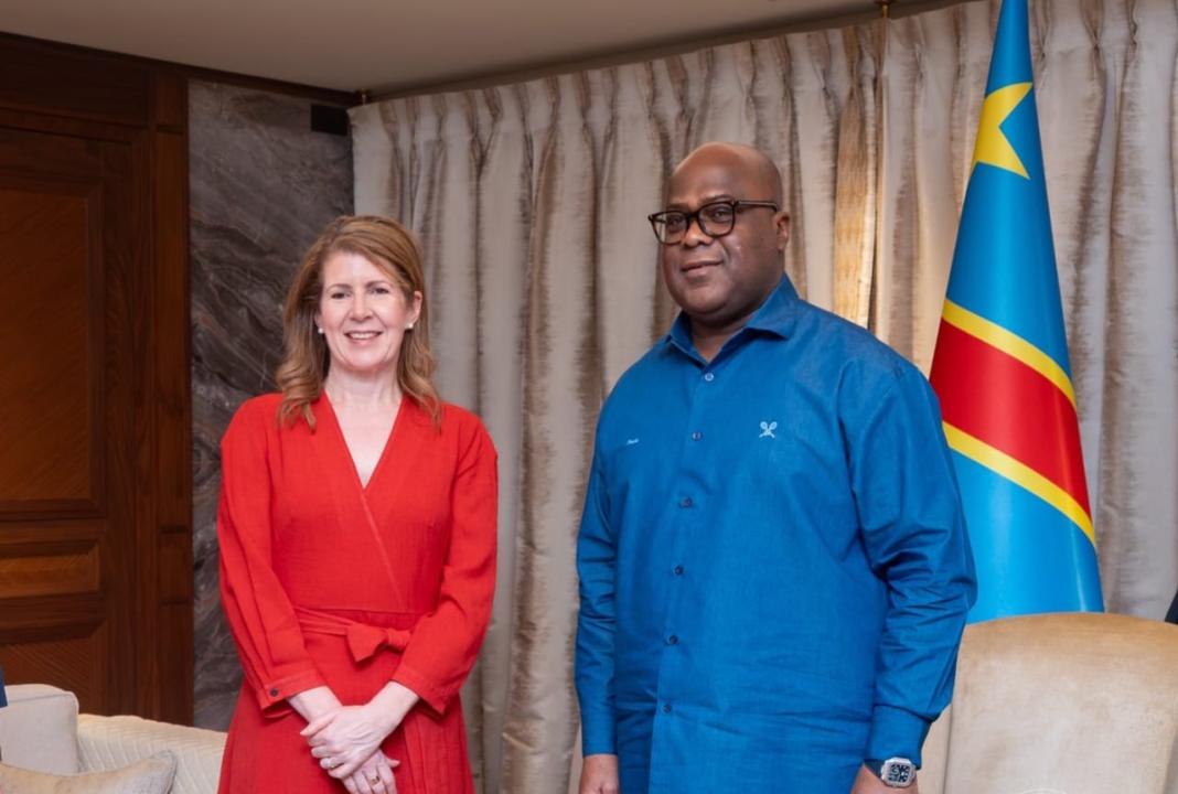 Le Président Félix Tshisekedi et la ministre britannique Jennifer Chapman [photo d'illustration]