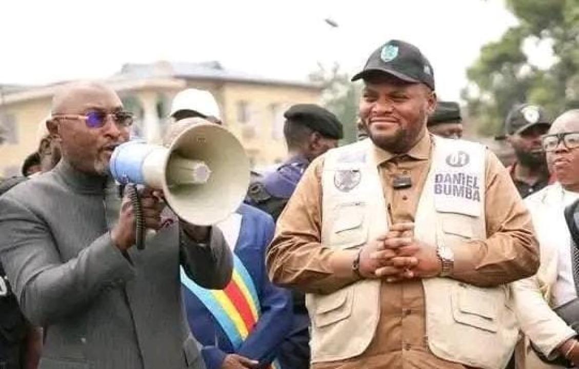 Le Gouverneur de Kinshasa Daniel Bumba et le ministre provincial des Transports et Mobilité Jesus-Noël Sheke
