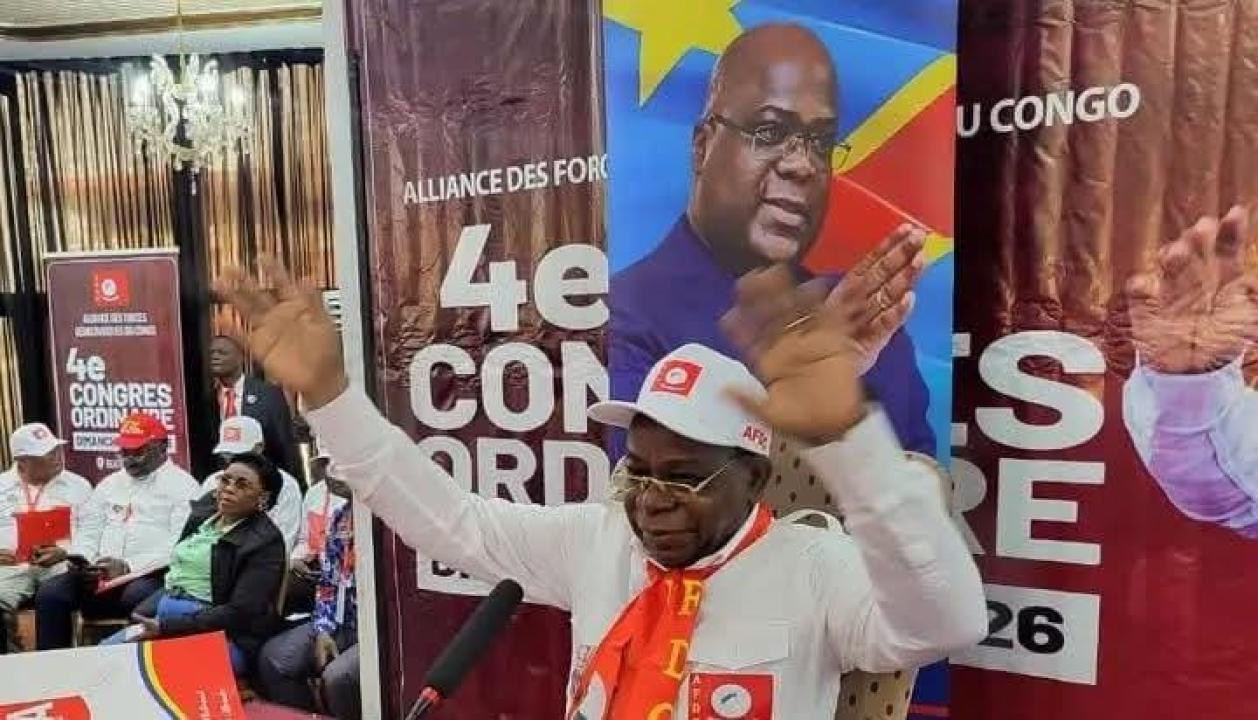 Modeste Bahati Lukwebo lors d’un congrès de l’AFDC