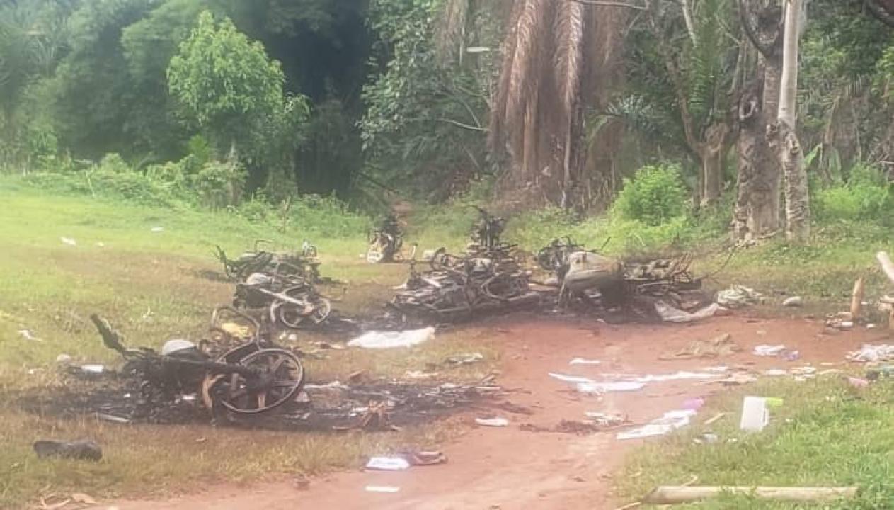 Des motos incendiées par les ADF à Nzaro sur la RN44 [photo d’illustration]