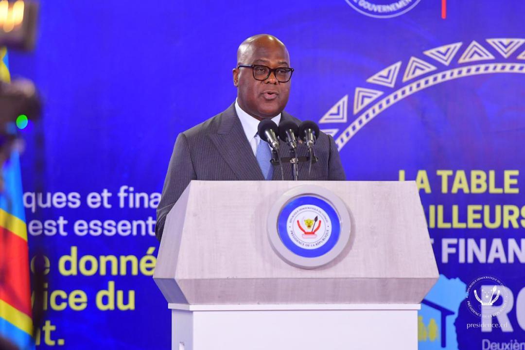 Le Président Félix Tshisekedi lors de l'ouverture de cette table ronde [photo d'illustration]