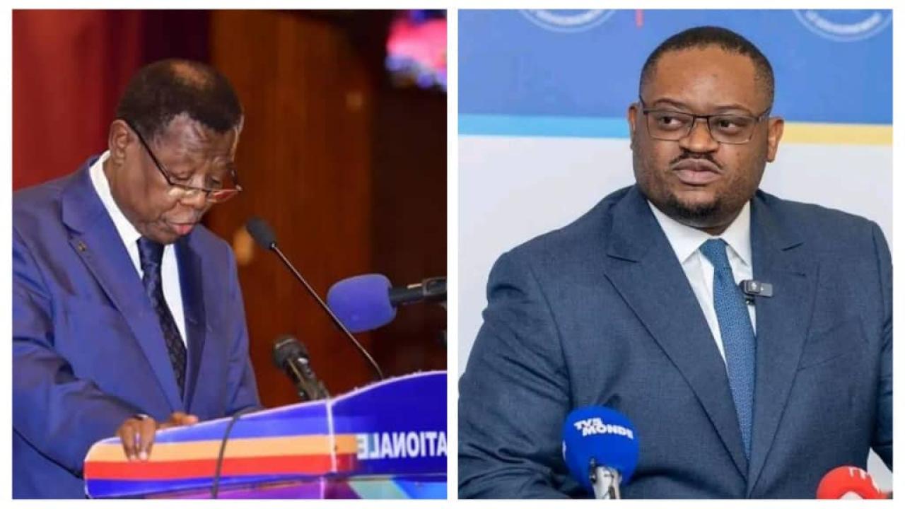 Le député national Lambert Mende, à gauche, et le ministre Doudou Fwamba, à droite [photo d’illustration]