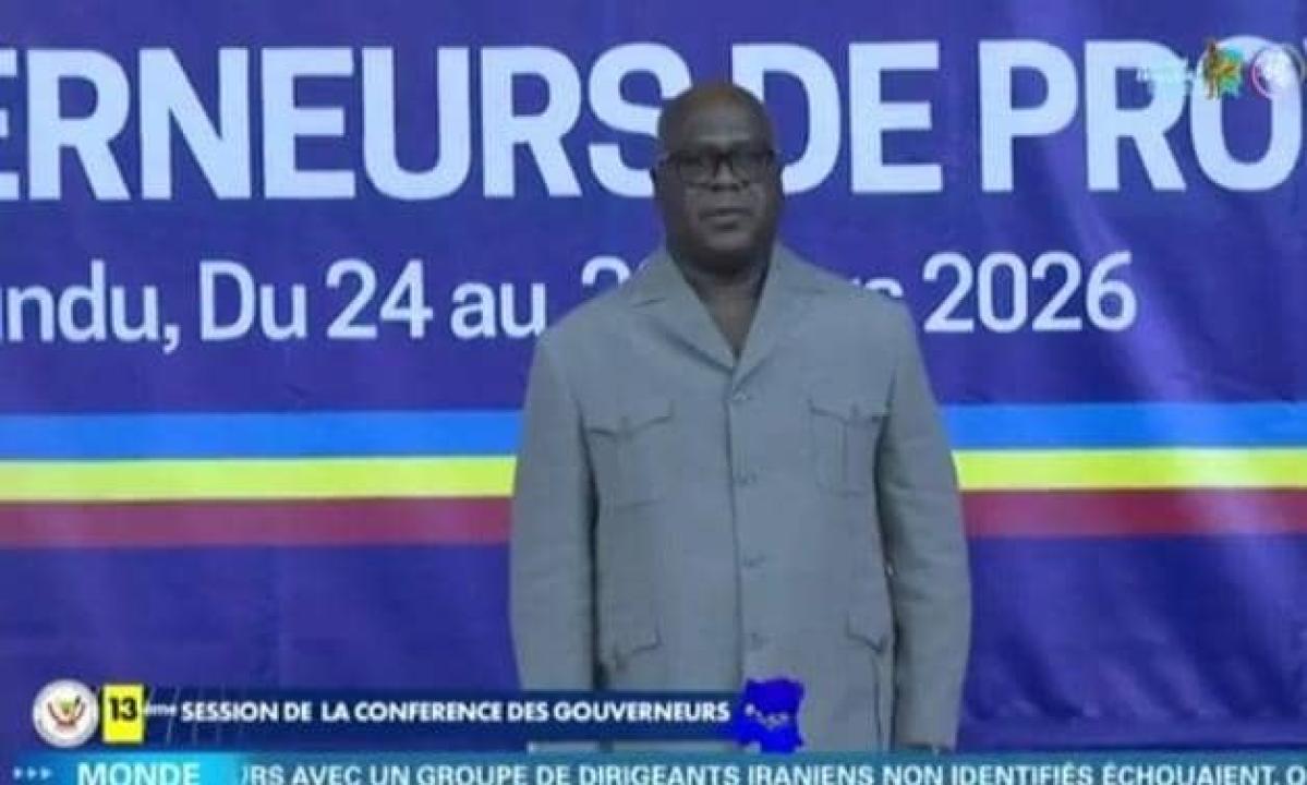 Le Président de la République, Félix-Antoine Tshisekedi Tshilombo, lance les travaux de la 13ème Conférence des Gouverneurs, à Bandunduville