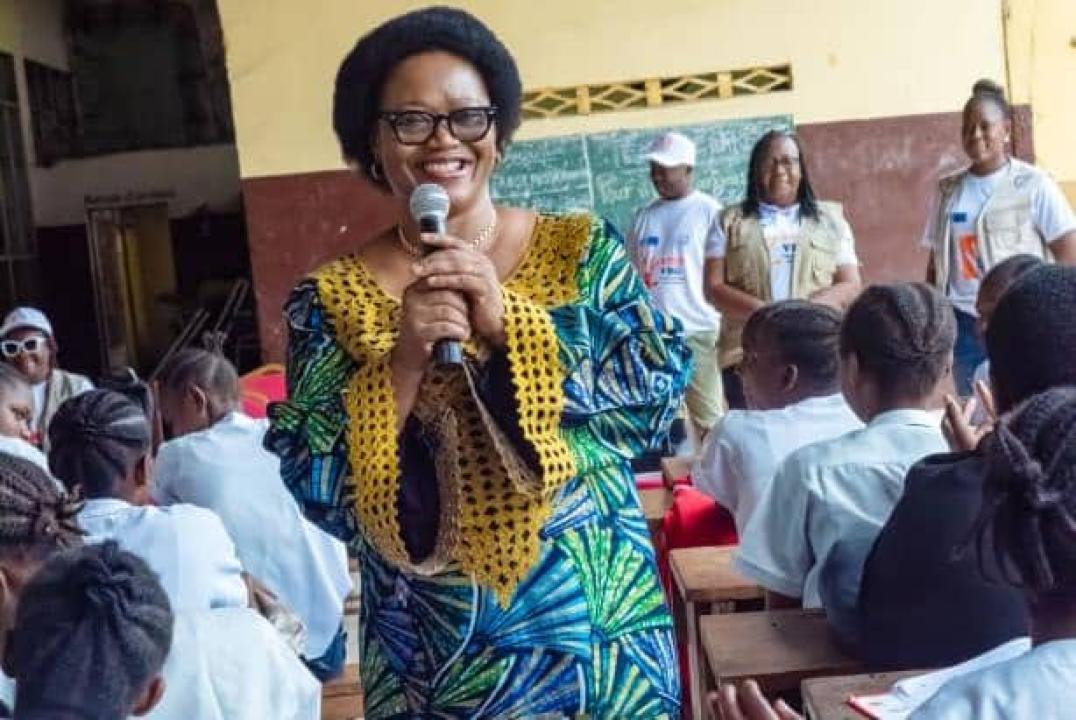 Me Gisèle Kapinga, commissaire nationale chargée des droits de la femme et de l'enfant de la CNDH