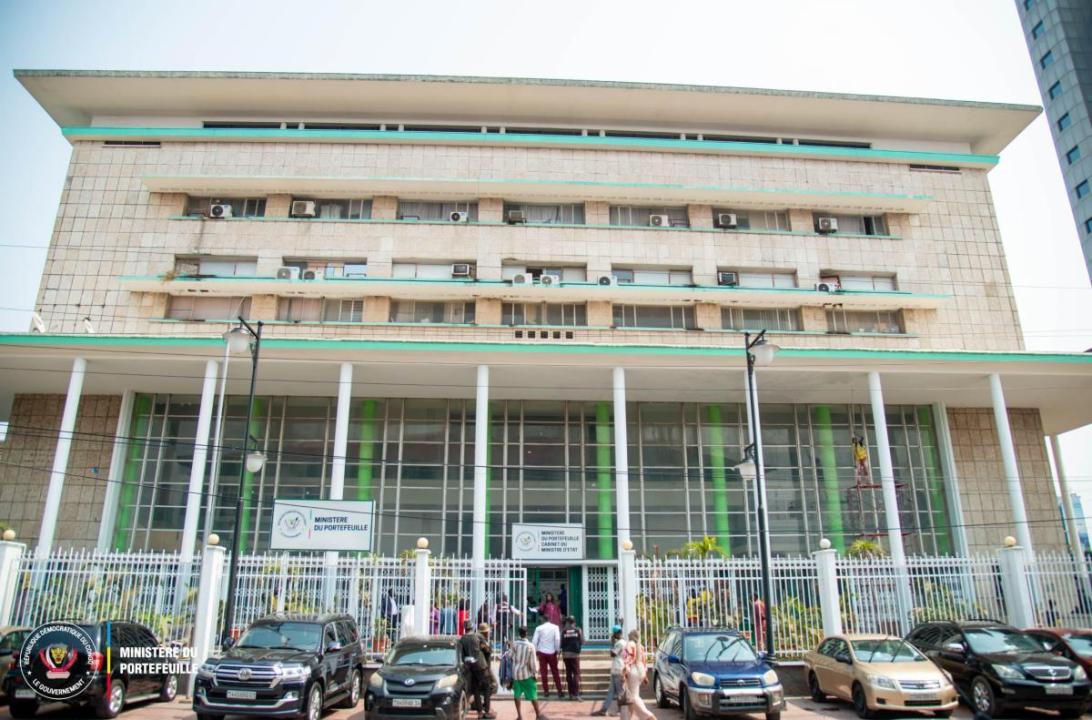 Le bâtiment administratif du ministère du Portefeuille à Kinshasa