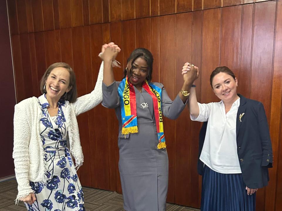 La députée nationale Christelle Vuanga au Mexique.