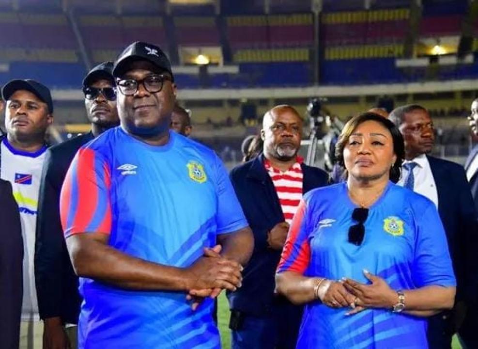 Félix Tshisekedi et son épouse au Stade des Martyrs. [Photo d'illustration]