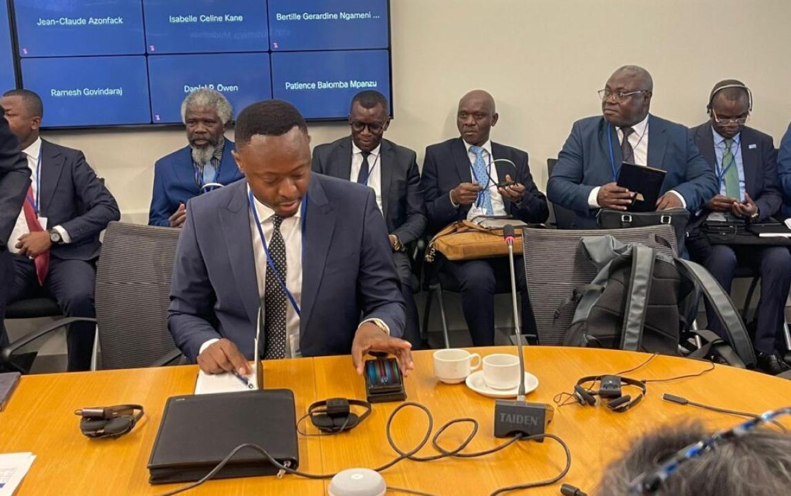 Le DG de la SNEL, Teddy Lwamba, lors de la réunion de printemps, organisée à Washington DC