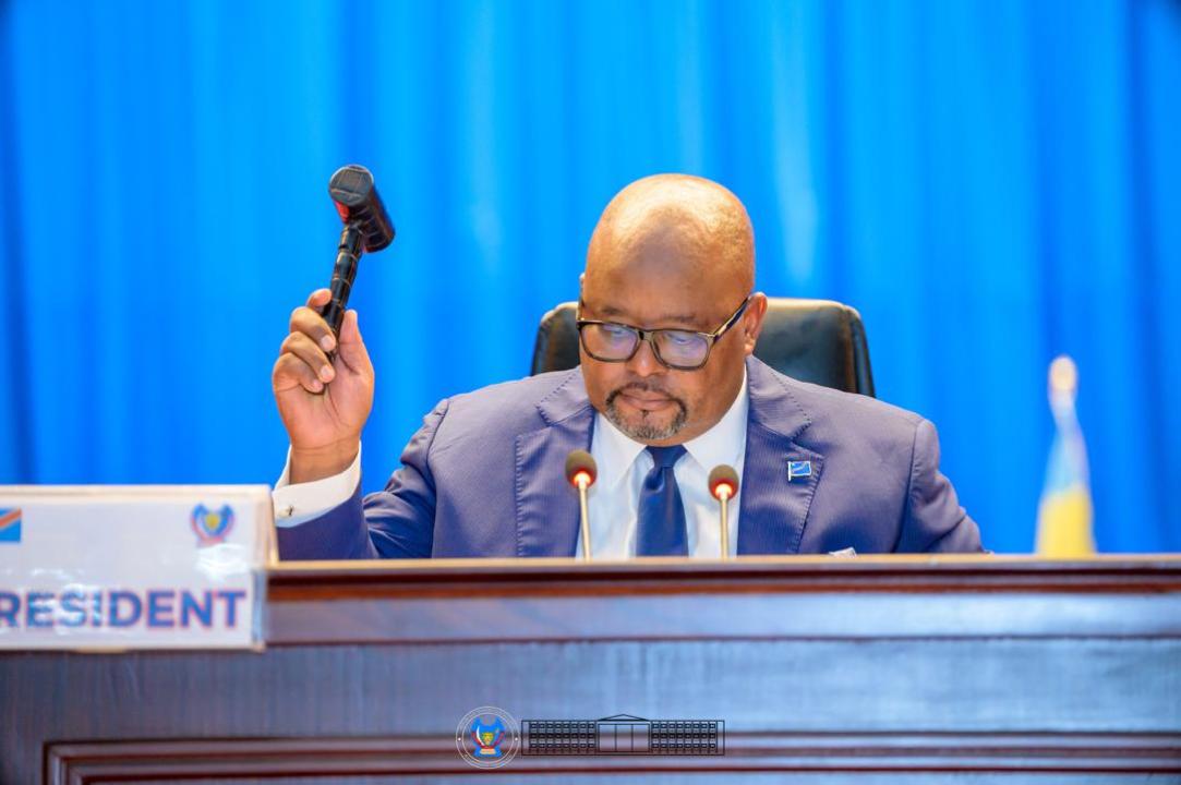 Aimé Boji Sangara,  président de l’Assemblée nationale, en RDC