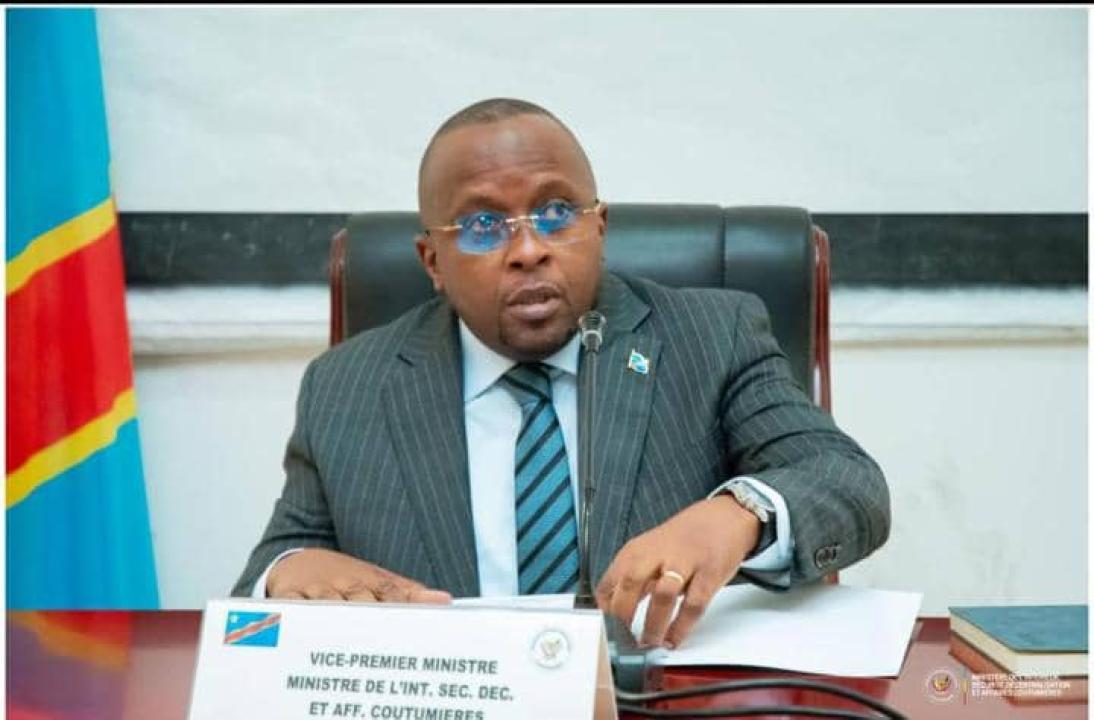 Le VPM en charge de l'intérieur, Jacquemain Shabani Lukoo