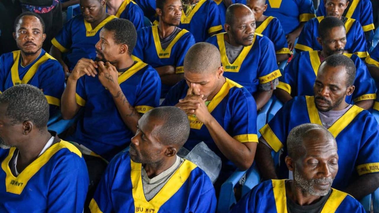 Quelques détenus lors du procès pour tentative de coup d'État survenu en mai 2024