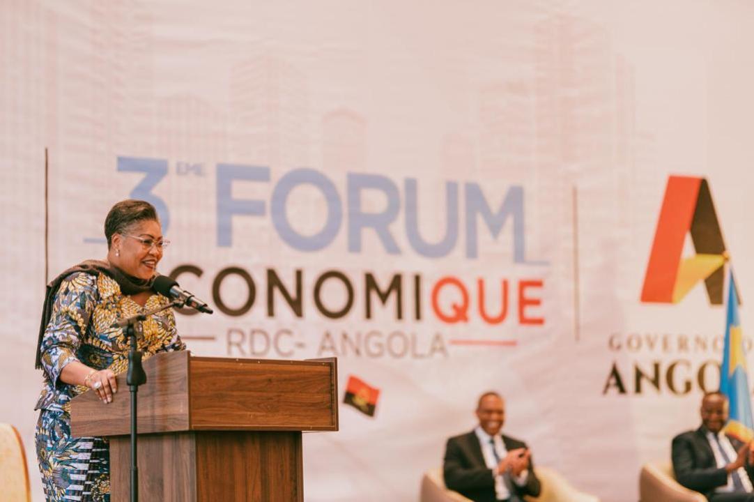 La Première Ministre, Judith Suminwa, prononce son mot à l'occasion de l'ouverture des travaux du troisième Forum économique RDC-Angola