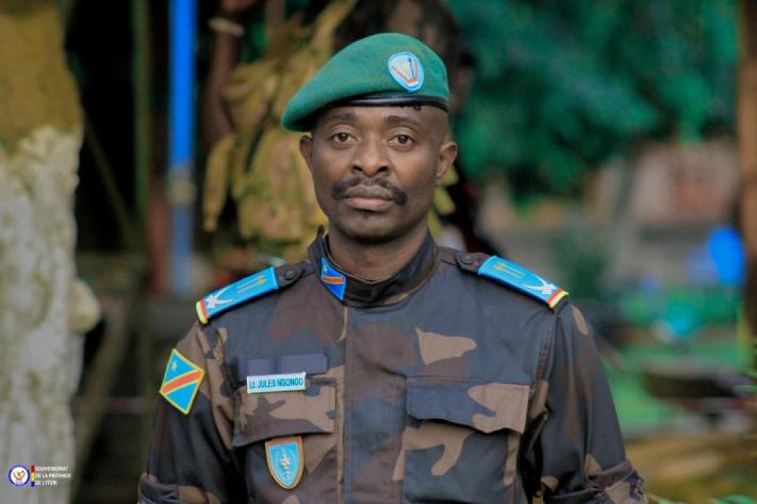 Le lieutenant Jules Ngongo, porte-parole de l’Armée congolaise en province de l’Ituri