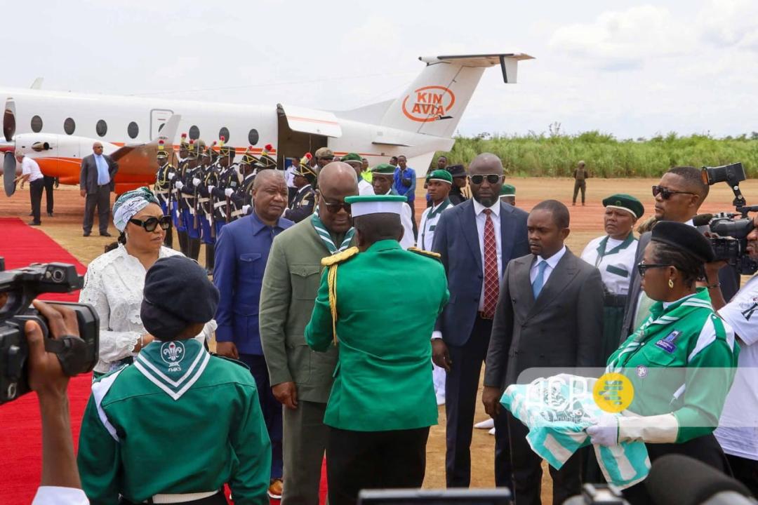Le couple présidentiel reçu à l’aéroport de Nkamba [photo d'illustration]