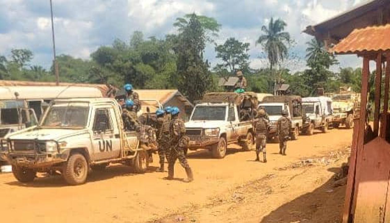 Un convoi de la Monusco faisant son entrée à Mambasa dans la province de l'Ituri