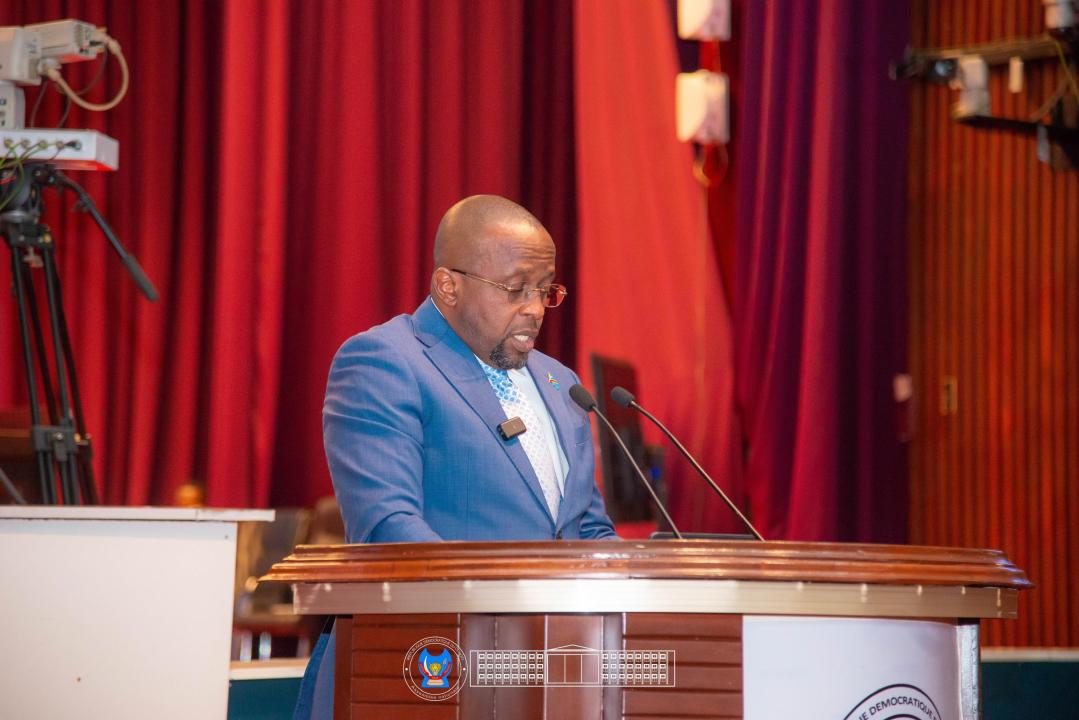 Le VPM de l'Intérieur Jacquemain Shabani, à l’Assemblée nationale, mercredi 08 avril 2026