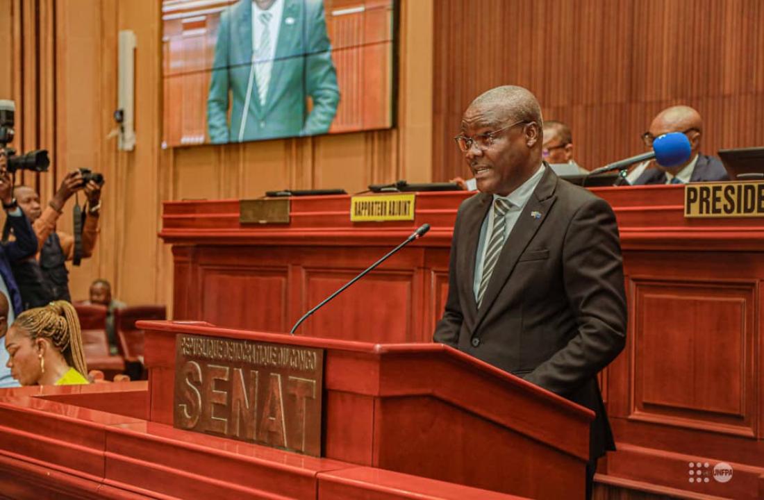 AKPADJI Alain, représentant du Fonds des Nations Unies pour la Population (UNFPA) au perchoir du Sénat congolais