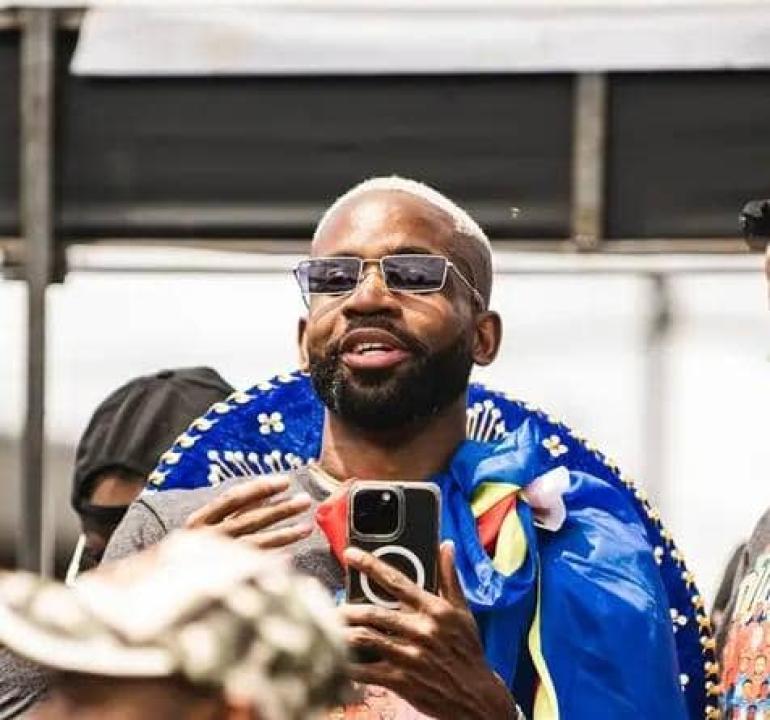 Cédric Bakambu lors de la grande célébration des Léopards à Kinshasa. [Photo d'illustration]