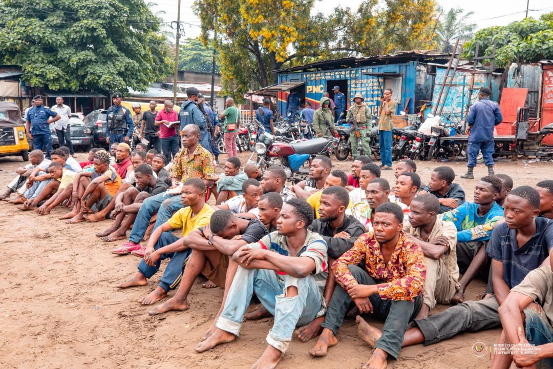 Des présumés bandits arrêtés à Kinshasa dans le cadre de l'opération Ndobo [photo d'illustration]