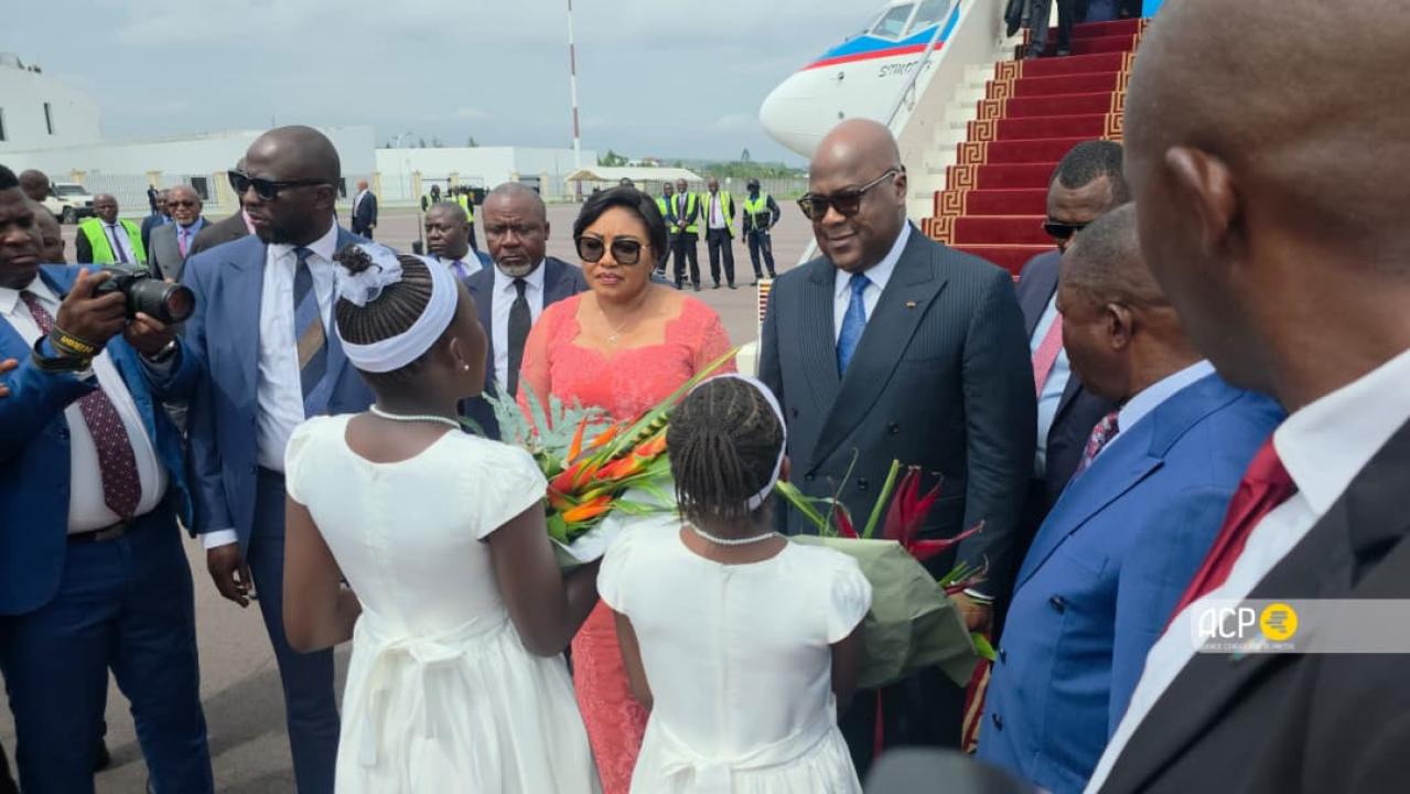 Le Président Félix Tshisekedi accompagné de la Première dame, Denise Nyakeru Tshisekedi [photo d'illustration]