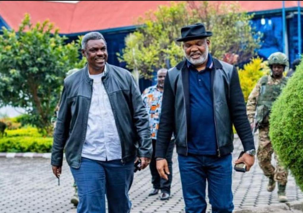 Théo BINAMUNGU et Corneille NANGAA lors d'une apparition publique après la chute de Goma aux mains de L'AFC-M23 [Photo d'illustration]