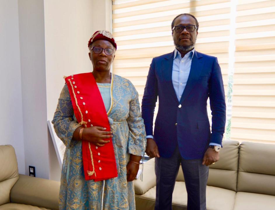 Bernadette TOKWAULU et Delly SESANGA après leur entretien ce jeudi 16 avril 2026 à Kinshasa