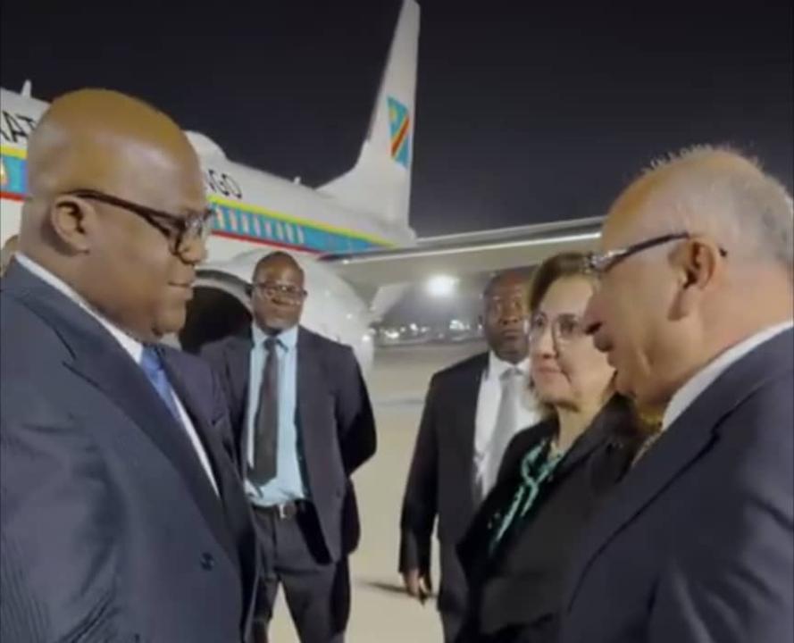 Le Président Félix Tshisekedi accueilli à l'aéroport par les autorités Turques