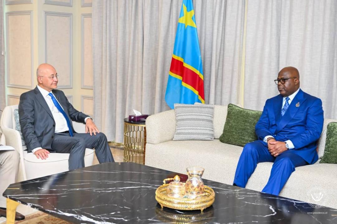 Le Président Félix Tshisekedi et Barham Salih du HCR qui est aussi ancien Président de l'irak [ photo d'illustration]