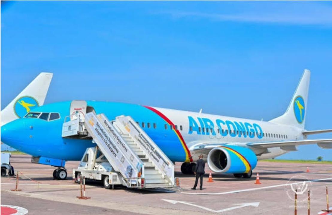 Un aéronef de la Compagnie d'aviation AirCongo [photo d'illustration]