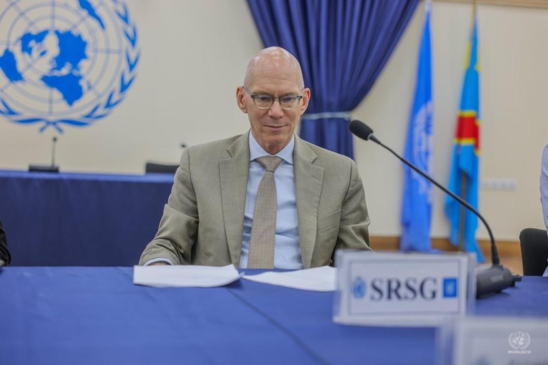 James Swan, chef de la MONUSCO et Représentant Spécial du Secrétaire Général des Nations Unies en RDC