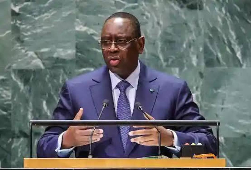Macky Sall, ancien chef de l'État du Sénégal et candidat au poste de Secrétaire général des Nations Unies