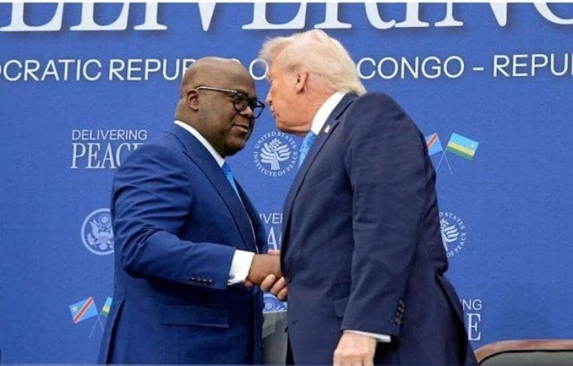 Le Président congolais Félix-Antoine Tshisekedi Tshilombo et son homologue des USA, Donald Trump