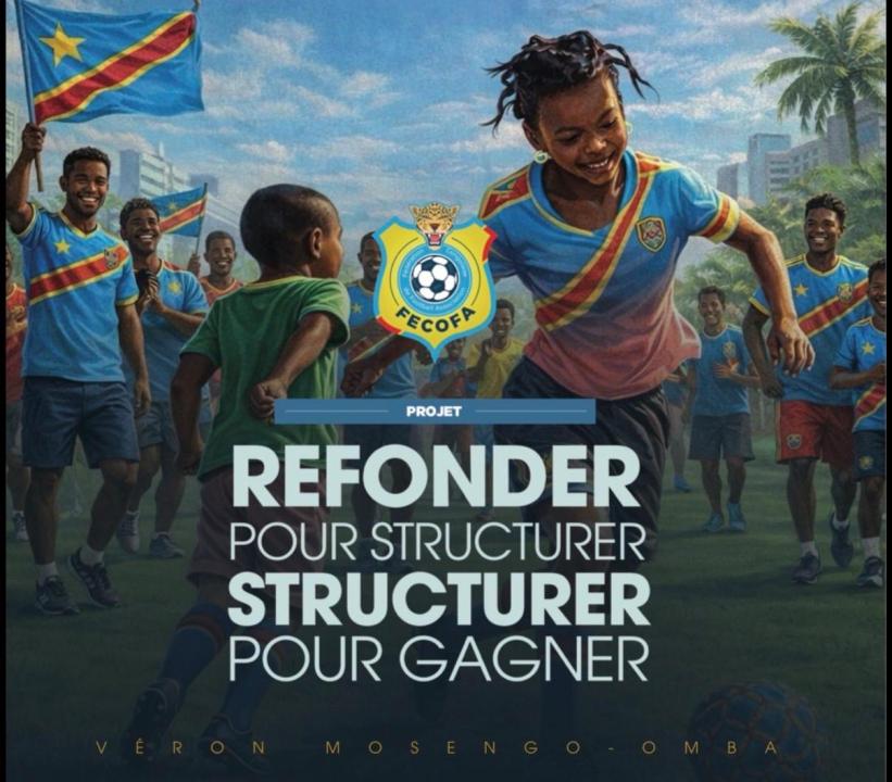 Affiche du projet de campagne de Veron Mosengo, candidat président de la FECOFA