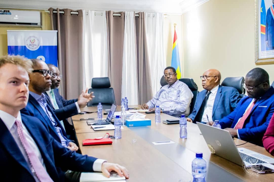 Le Coordonnateur principal du CPVS, François MUAMBA et la délégation de Buenassa Resources S.A, lors de leur entretien, ce mercredi 22 avril 2026