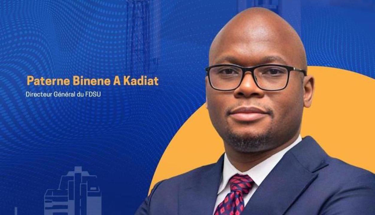 Paterne Binene, DG des Fonds de développement du service universel mis en avant plan des États Généraux des Postes de Télécommunications