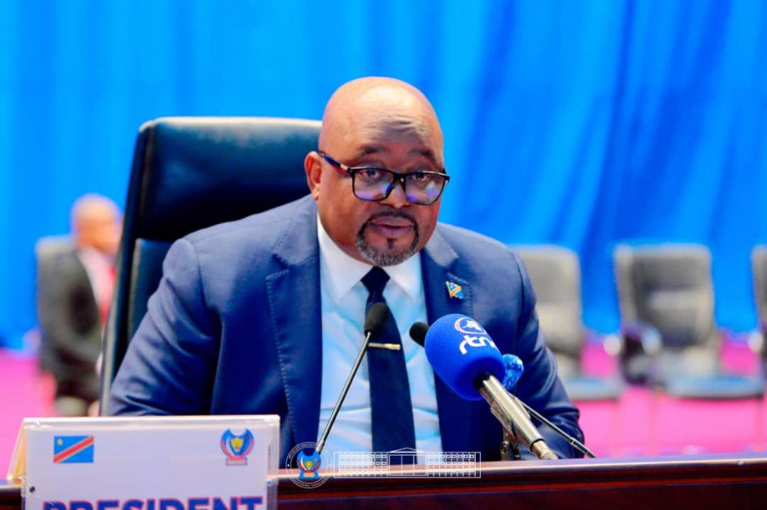 Aimé Boji Sangara,  président de l’Assemblée nationale, en RDC