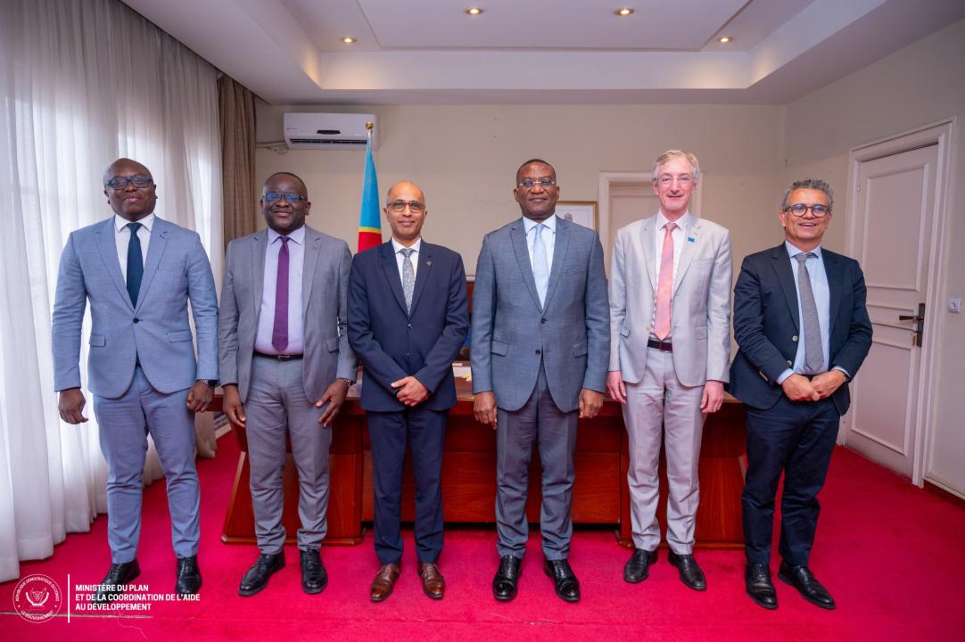 Le ministre du Plan Guylain Nyembo et la délégation de l'UE [photo d'illustration]