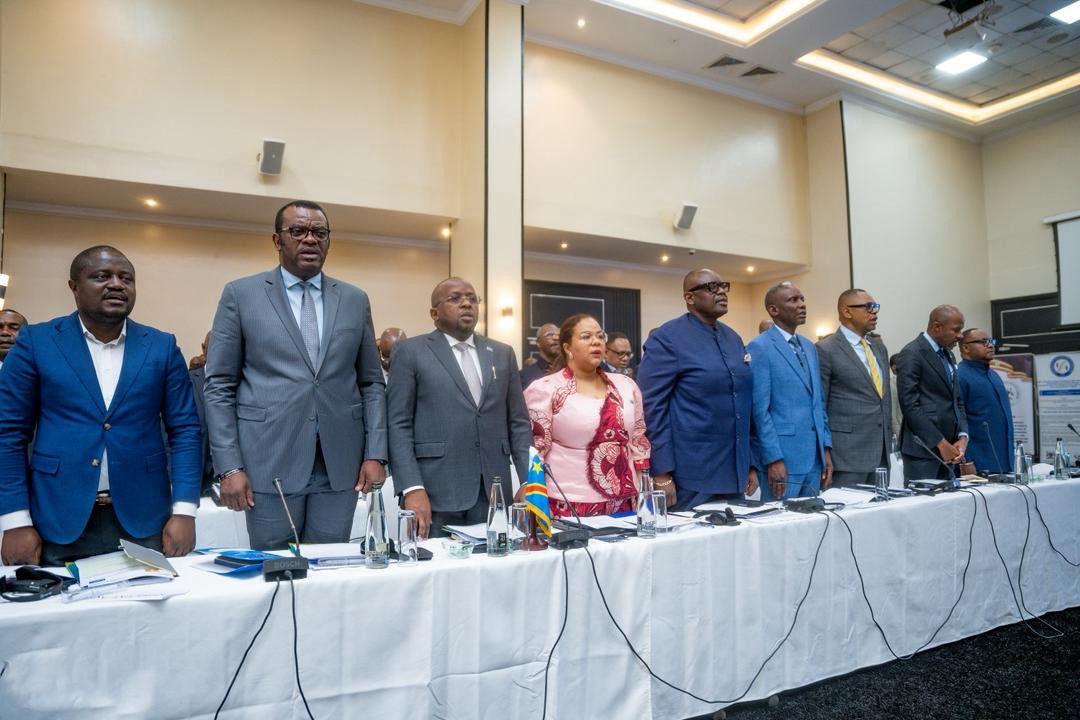 Les membres de la délégation congolaise à la neuvième session mixte RDC-Ouganda à Kampala