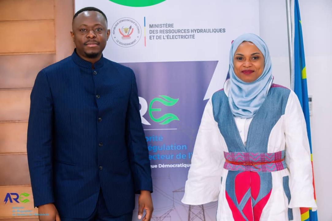 Le DG de la SNEL,Teddy Lwamba et la DG de L'ARE Soraya Aziz Moto [photo d'illustration]