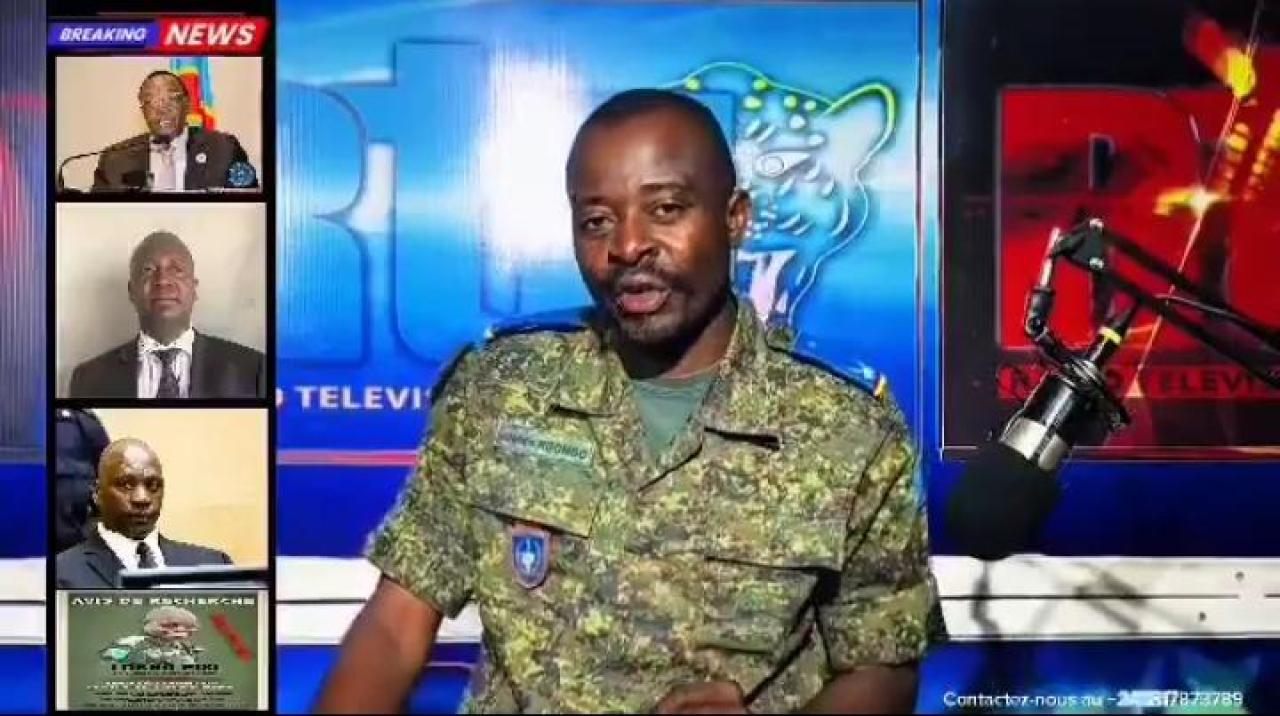 Le Lieutenant Jules NGONGO, Porte-parole des FARDC en Ituri lors de sa vidéo d'alerte contre la déstabilisation de l'Ituri