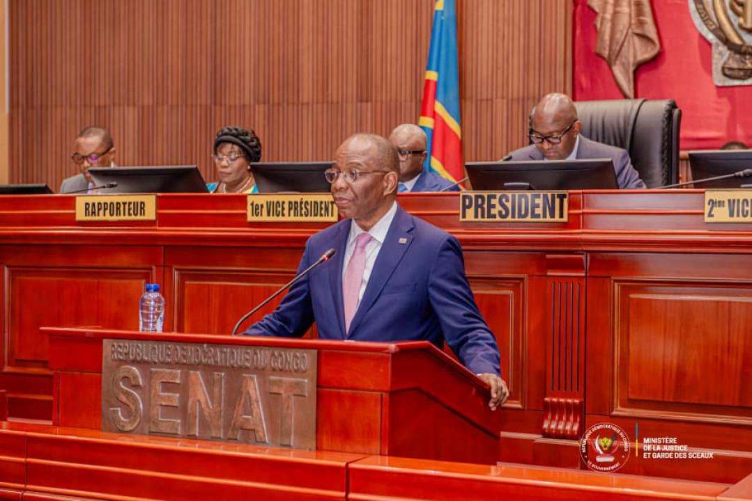 Le ministre de la Justice Guillaume Ngefa au Sénat de la RDC [photo d'illustration]