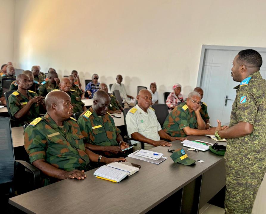 Quelques officiers congolais lors d'un atelier de mise sensibilisation sur l'utilisation des réseaux sociaux et de l'IA